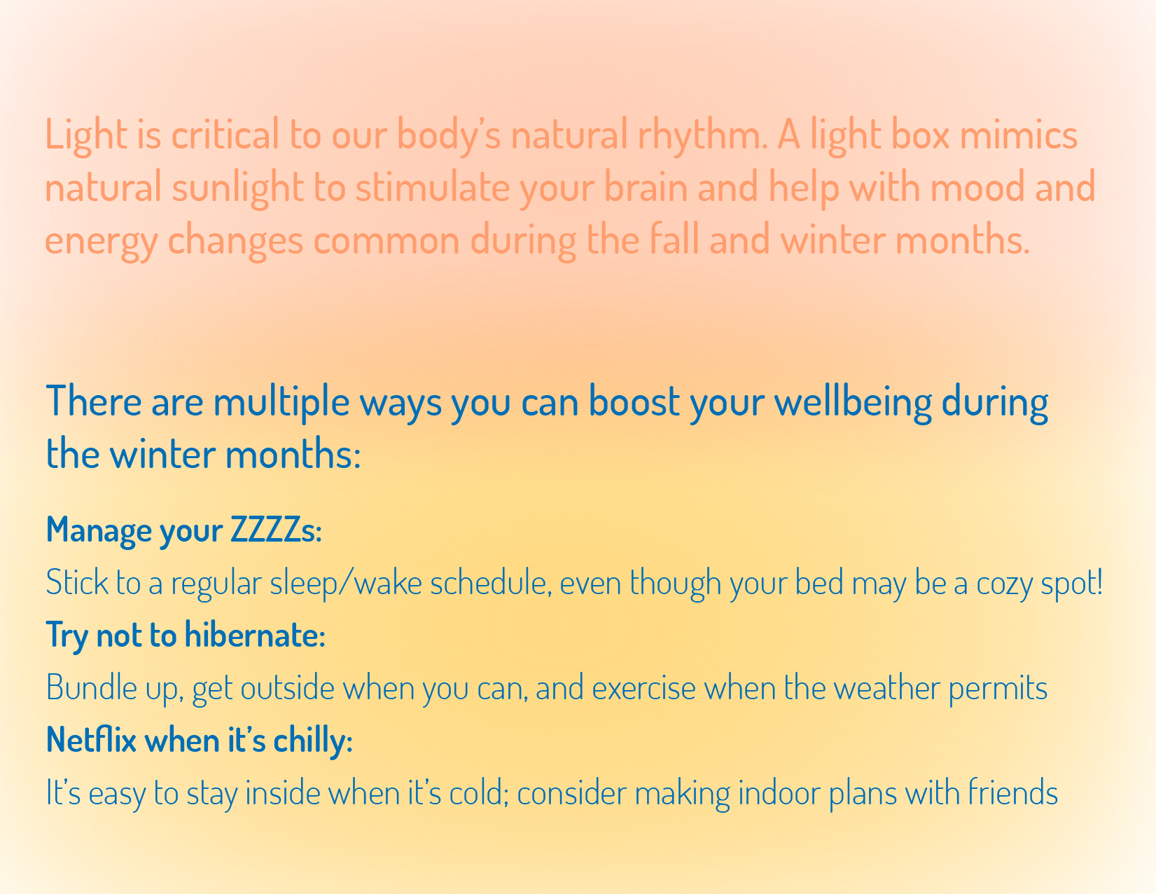 BU Light Therapy Postcard Back