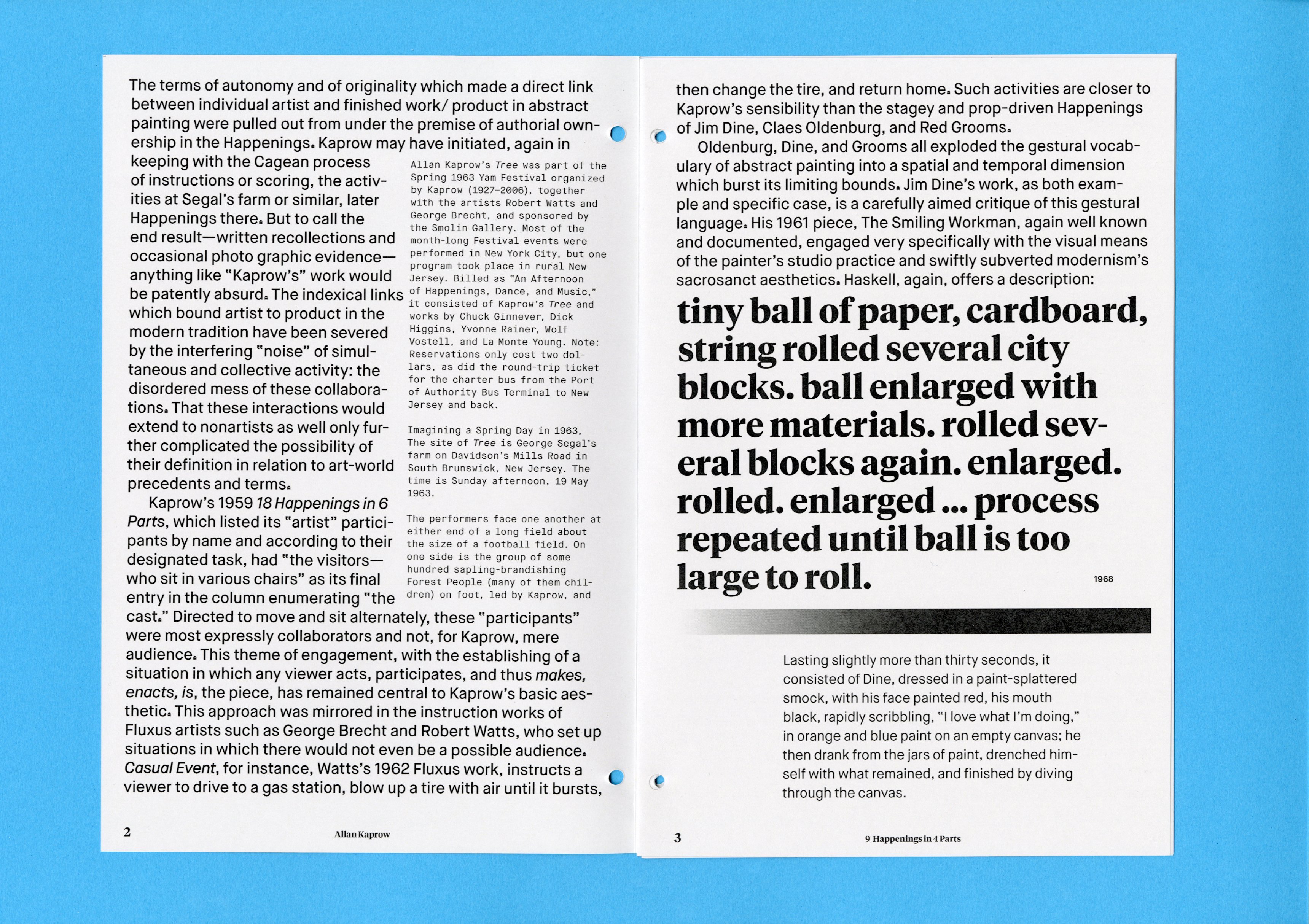 9 Happenings in Four Parts