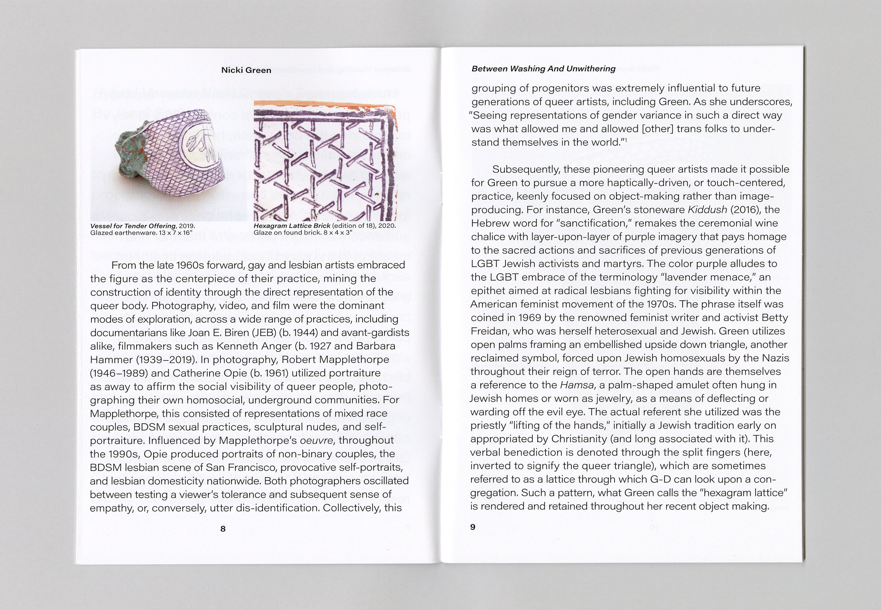 Between Unwashing and Uwithering catalogue design