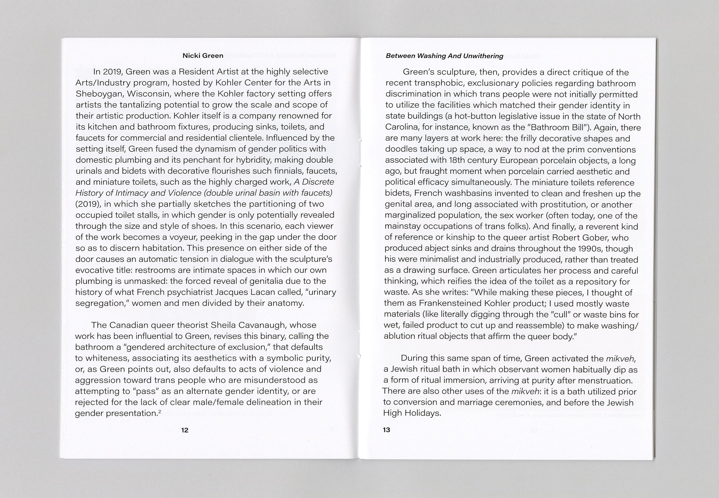 Between Unwashing and Uwithering catalogue design