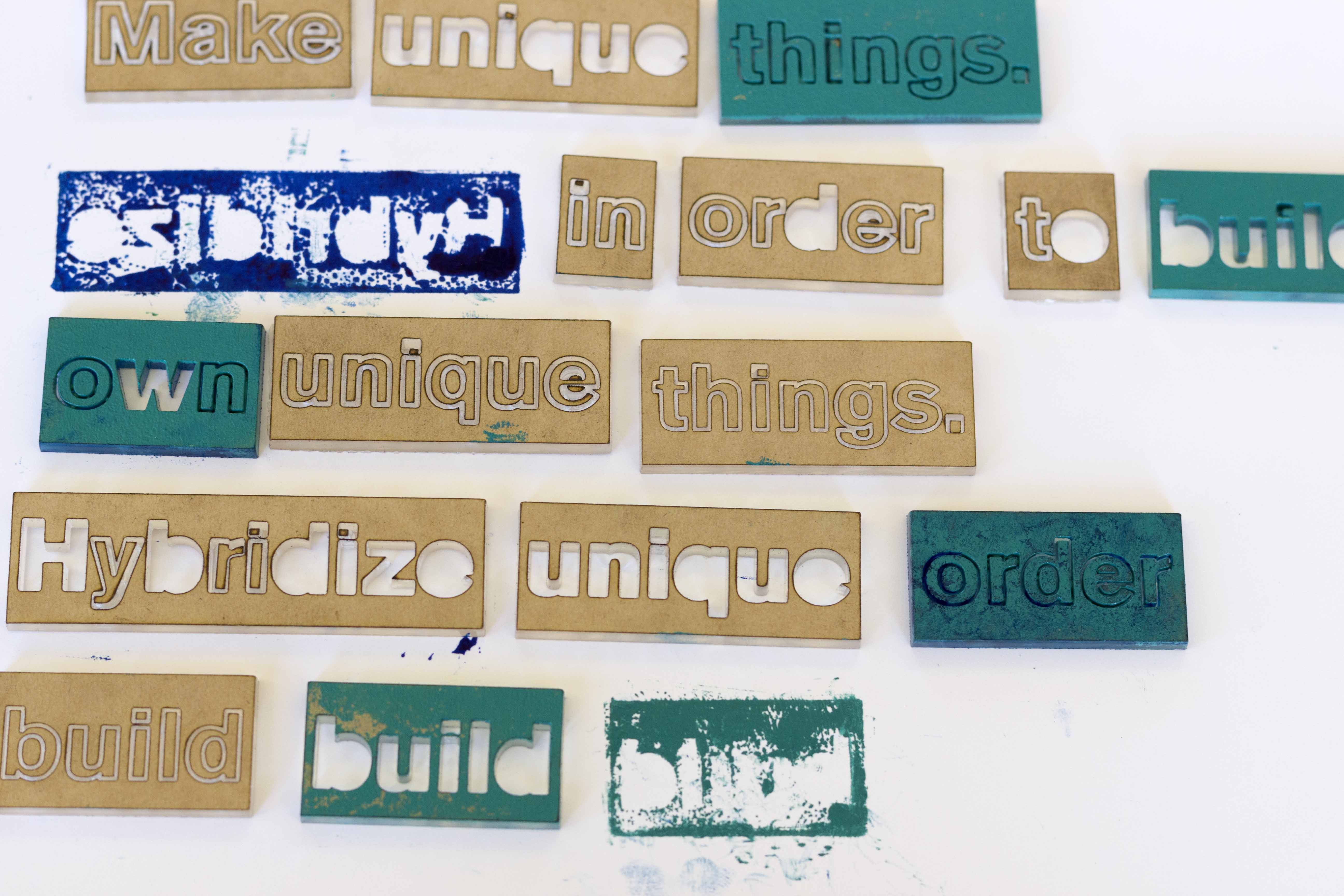Laser cut letters