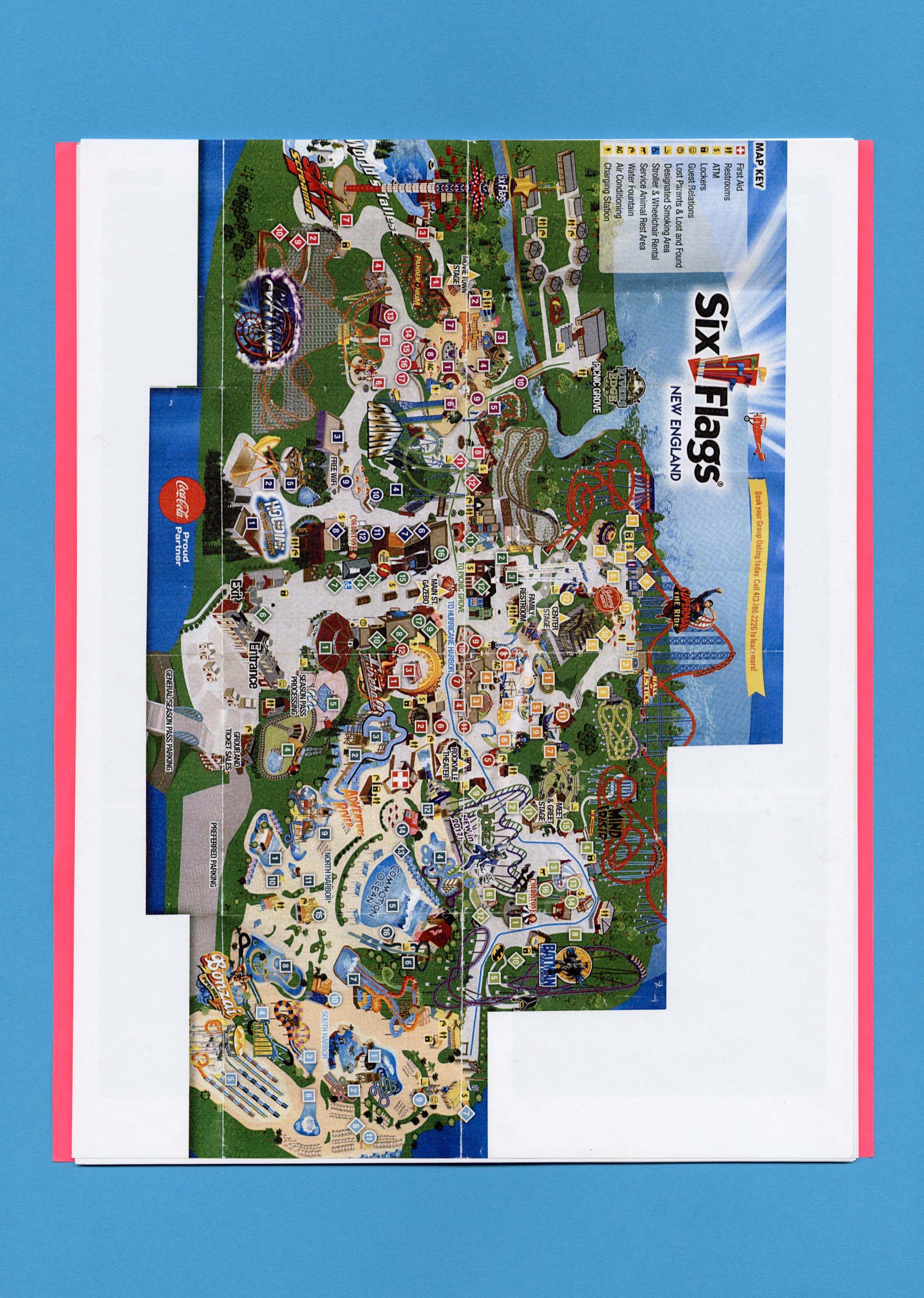Six Flags New England Park Map
